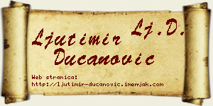 Ljutimir Ducanović vizit kartica